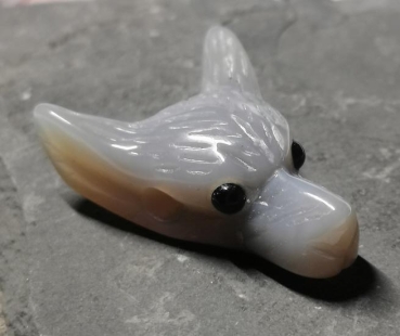 Achat Wolfskopf Anhänger